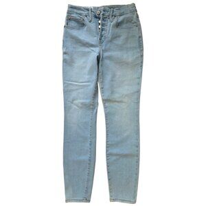 Good American Womens Size 2 Good Legs Crop Jeans Light Wash Button Fly NEW